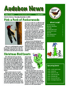 Audubon News Volume 16, Issue 4 P.O. Box[removed]Charlotte, NC[removed]December2010