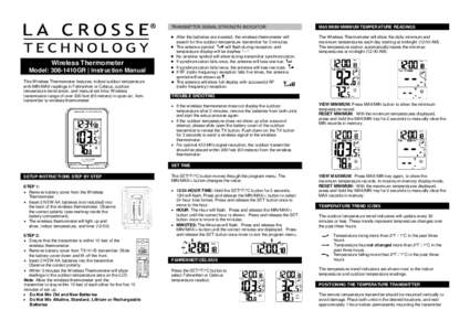 Physics / Temperature / Measuring instrument / Battery / Transmitter / La Crosse /  Wisconsin / Indoor-outdoor thermometer / Thermometers / Technology / Measurement