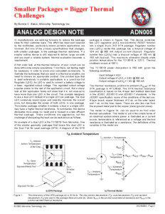 Smaller Packages = Bigger Thermal Challenges By Bonnie C. Baker, Microchip Technology Inc.