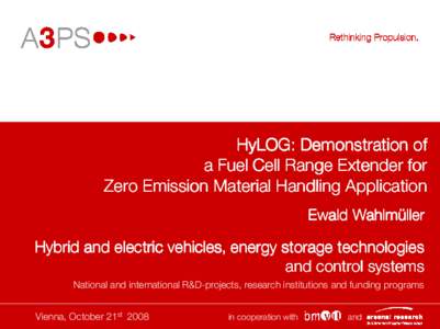 HyLOG: HyLOG: Demonstration of a Fuel Cell Range Extender for Zero Emission Material Handling Application Ewald Wahlmü Wahlmüller