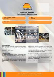 Edinburgh Waverley Infrastructure Enhancements Client / Consulting Authority: Date: