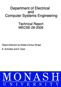 Department of Electrical and Computer Systems Engineering Technical Report MECSE
