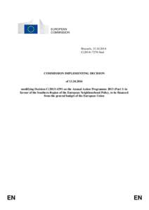 EUROPEAN COMMISSION Brussels, [removed]C[removed]final