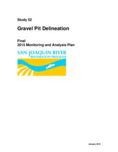 Study 52  Gravel Pit Delineation Final 2015 Monitoring and Analysis Plan