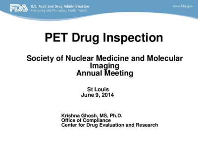 CGMP PET DRUGS CASE STUDIES