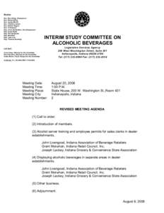 Members Sen. Ron Alting, Chairperson Sen. Richard Bray Sen. James Merritt Sen. Timothy Lanane Sen. Earline Rogers