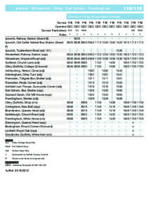 Ipswich - Witnesham - Otley - Earl Soham - Framlingham[removed]Monday to Friday (Except Bank Holidays) Service[removed][removed][removed]