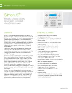 Intrusion / Wireless Keypads  Simon XT ®