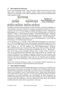 3.  Photovoltaische Energiesysteme