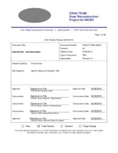 ORAU TEAM Dose Reconstruction Project for NIOSH Oak Ridge Associated Universities I Dade Moeller I MJW Technical Services Page 1 of 92