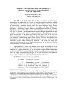 Employment Non-Discrimination Act / Equal Employment Opportunity Commission / Human rights in the United States / McDonnell Douglas Corp. v. Green / Burlington Northern & Santa Fe Railway Co. v. White / Law / Politics of the United States / Disparate Impact