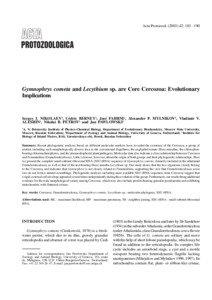 Acta Protozool[removed]: [removed]Gymnophrys cometa and Lecythium sp. are Core Cercozoa: Evolutionary