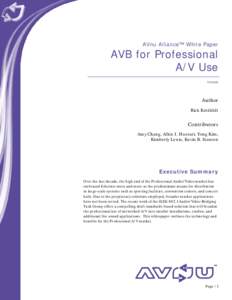 Microsoft Word - AVnu Pro White Paper.doc