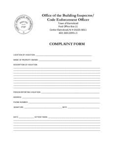 Microsoft Word - Complaint Form.doc