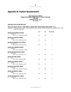 20 PEW RESEARCH CENTER Appendix B: Topline Questionnaire PEW RESEARCH CENTER AMERICAN TRENDS PANEL WAVE 14 EARLY RELEASE