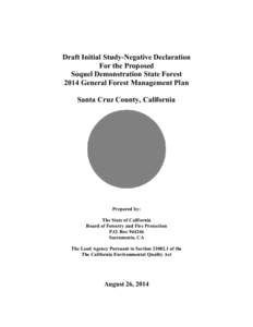 Earth / California Environmental Quality Act / Environment of California / Forest management / SDSF / California Department of Forestry and Fire Protection / Natural resource management / Amaya Creek / Forestry / California / Sustainability