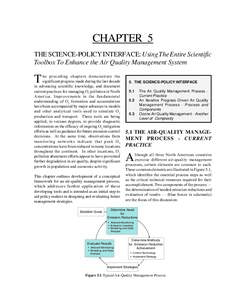 CHAPTER 5 THE SCIENCE-POLICY INTERFACE: Using The Entire Scientific Toolbox To Enhance the Air Quality Management System T