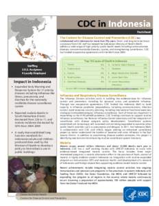 CDC in Indonesia HIV/AIDS Factsheet The Centers for Disease Control and Prevention (CDC) has collaborated with Indonesia for more than fifty years. Short- and long-term technical