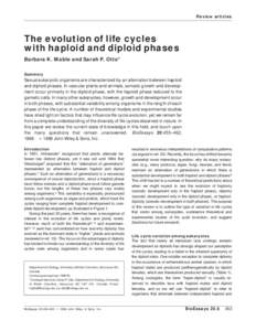 Developmental biology / Cellular processes / Ploidy / Biological life cycle / Meiosis / Alternation of generations / Doubled haploidy / Polyploid / Evolution of sexual reproduction / Biology / Reproduction / Plant reproduction