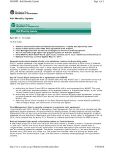 Sounder commuter rail / Washington State Department of Transportation / King Street Station / Amtrak / Tukwila / Sound Transit / Kelso Multimodal Transportation Center / Stanwood / Pacific Northwest Corridor / Rail transportation in the United States / Transportation in the United States / Amtrak Cascades