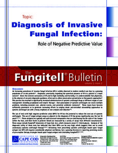 Topic:  Diagnosis of Invasive Fungal Infection: Role of Negative Predictive Value