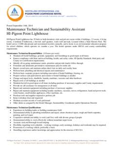 Microsoft Word - Maintenance Sustainability job description PP[removed]