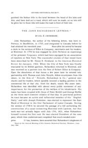 20  ONTARIO HISTORICAL SOCIETY. guished the Indian title to the land between the head of the lake and this, and have laid out a road, which will sure be made, as no lots will