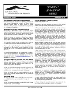 GENERAL AVIATION NEWS Volume 22, Issue 9  September 2014