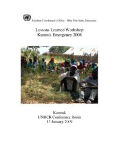 Management / Kurmuk / Business / Development / World Food Programme / Emergency management / United Nations Mission in Sudan / Food and Agriculture Organization / SWOT analysis / United Nations Development Group / United Nations / Blue Nile