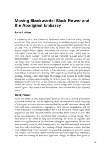 Wiradjuri / Aboriginal Tent Embassy / Canberra / Black Theatre / Paul Coe / Gary Foley / Chicka Dixon / Mum (Shirl) Smith / Oodgeroo Noonuccal / Indigenous peoples of Australia / Australia / Australian Aboriginal culture
