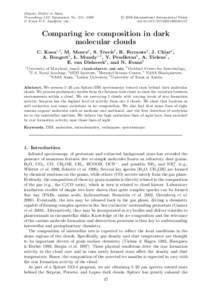 Comparing ice composition in dark molecular clouds