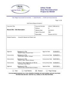 ORAU TEAM Dose Reconstruction Project for NIOSH Oak Ridge Associated Universities I Dade Moeller I MJW Technical Services Page 1 of 35