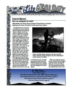2002  NUMBER 24 A publication for educators and the public featuring contemporary geology topics, issues, and events
