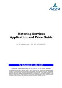 [removed]Metering Services Application and Price Guide