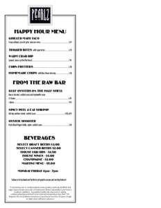 Pearlz Happy Hour Menu_Revised Front
