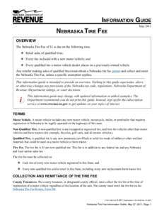 Information Guide Nebraska Tire Fee May[removed]Overview