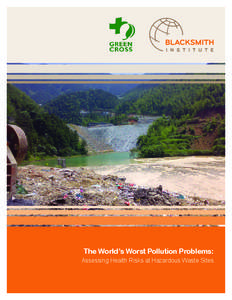 The World’s Worst Pollution Problems: Assessing Health Risks at Hazardous Waste Sites This document was prepared by the staff of Blacksmith Institute in partnership with Green Cross Switzerland with input and