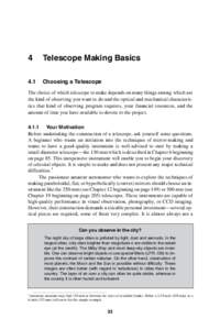 4  Telescope Making Basics 4.1