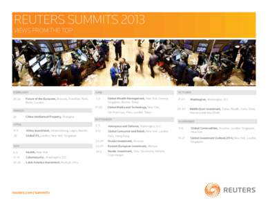 REUTERS SUMMITS 2013 VIEWS FROM THE TOP FEBRUARY 25-28
