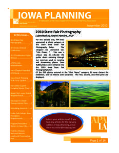 November 2010  In this issue…  2010 State Fair  Photography……………....1  2010 Iowa Annual  Conference………………...2 