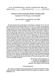 ACTA ENTOMOLOGICA MUSEI NATIONALIS PRAGAE Published 9.xii.2011 Volume 51(2), pp. 731–756  ISSN[removed]