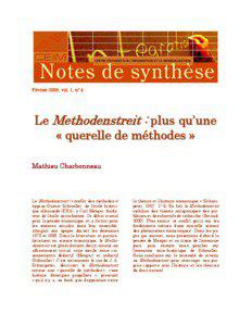 Microsoft Word - Methodenstreit-CEIM-révision1-MCharbonneau.doc