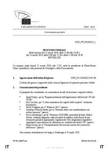 [removed]PARLAMENTO EUROPEO Commissione giuridica  JURI_PV(2010)0322_1