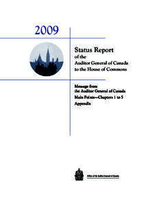 2009 Status Report of the Auditor General of Canada to the House of Commons