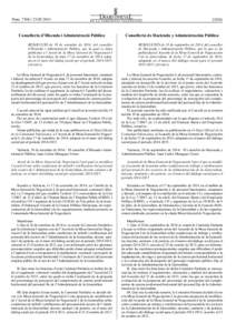 Num[removed]2014  Conselleria d’Hisenda i Administració Pública RESOLUCIÓ de 19 de setembre de 2014, del conseller d’Hisenda i Administració Pública, per la qual es dóna publicitat a l’Acord de la Mesa 