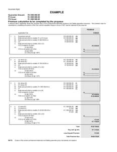 Document Eight  EXAMPLE Guarantee Amount: PI Cover: FG Cover: