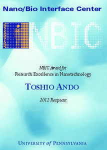 Nano/Bio Interface Center  NBIC Award for