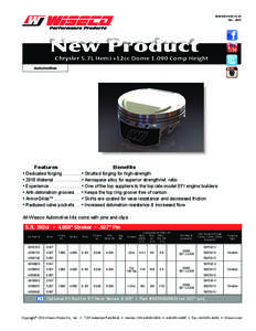 Bulletin#AU[removed]Dec[removed]New Product  Chrysler 5.7L Hemi +12cc Dome[removed]Comp Height