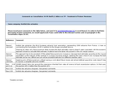 Information / Knowledge / Actuary / Occupations / Risk / European Insurance and Occupational Pensions Authority / Groupe Consultatif Actuariel Européen / Comment / Institute of Actuaries of France / Insurance / Actuarial science / Science