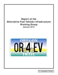 Report of the Alternative Fuel Vehicle Infrastructure Working Group